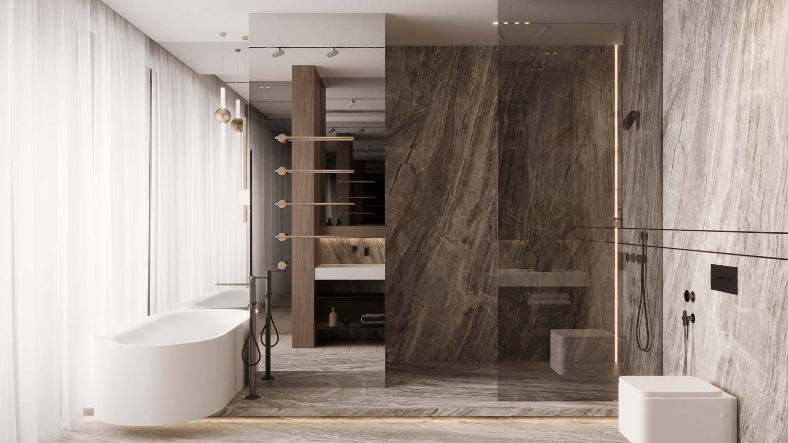 Modern megalopolis apartment