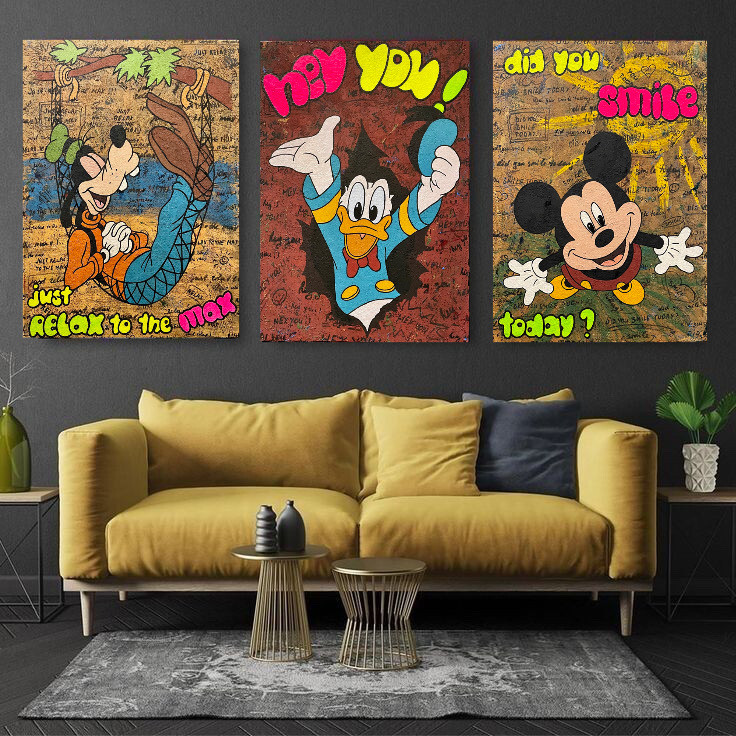 Современные картины для интерьера в стиле Поп арт/ Граффити/ Стрит арт