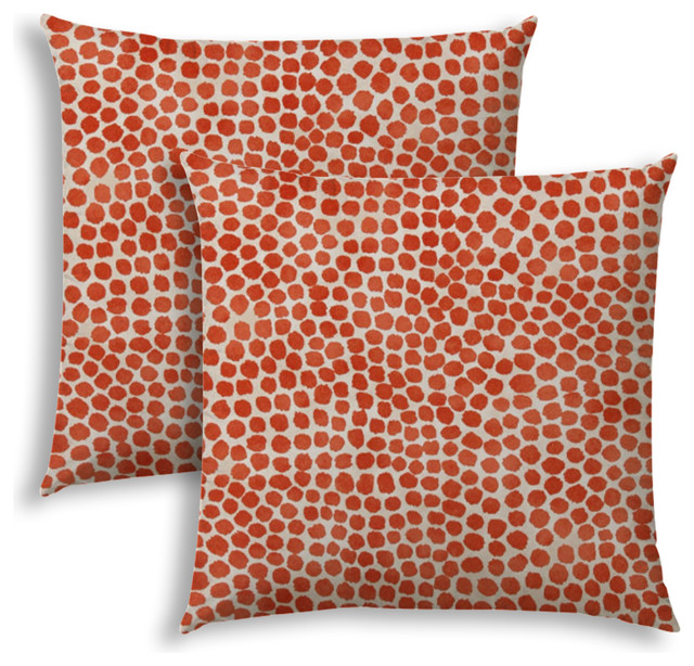 SWEET PUFF Orange Indoor/Outdoor Pillows