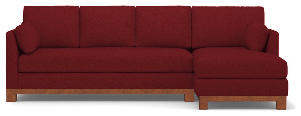 Apt2B Avalon 2-Piece Sectional Sleeper Sofa, Berry, Chaise on Right
