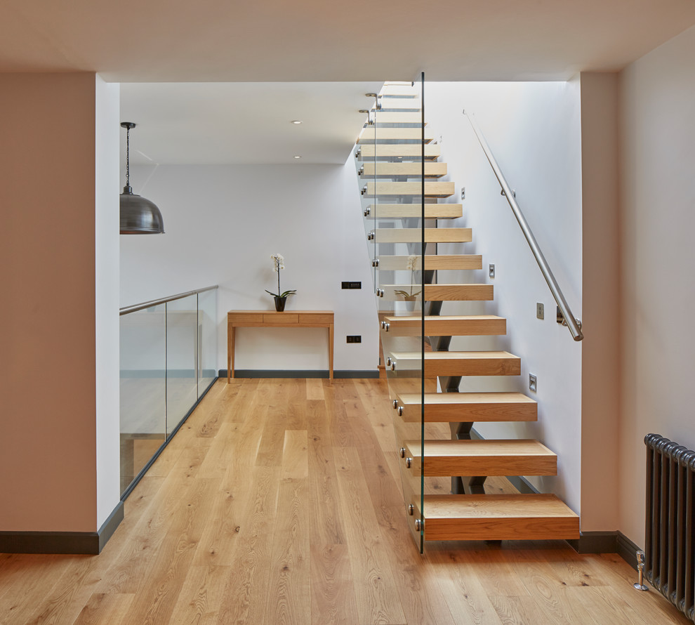 Design ideas for a contemporary staircase in Berkshire.
