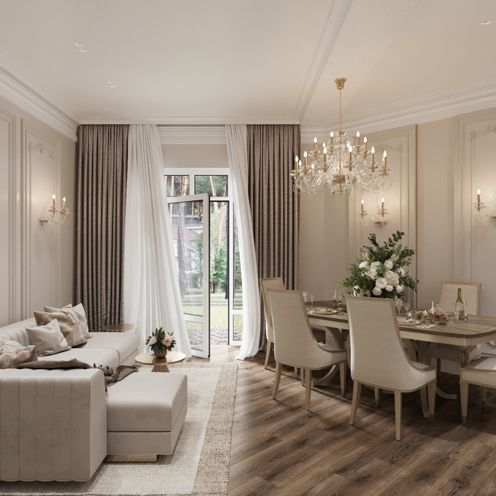 Интерьер кухни - гостиной . Таунхаус в КП " Образцово "