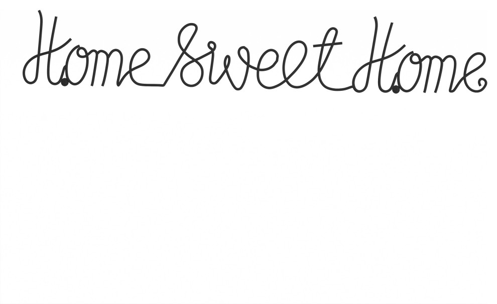 Home Sweet Home Wall Decor Contemporary Metal Wall Art by