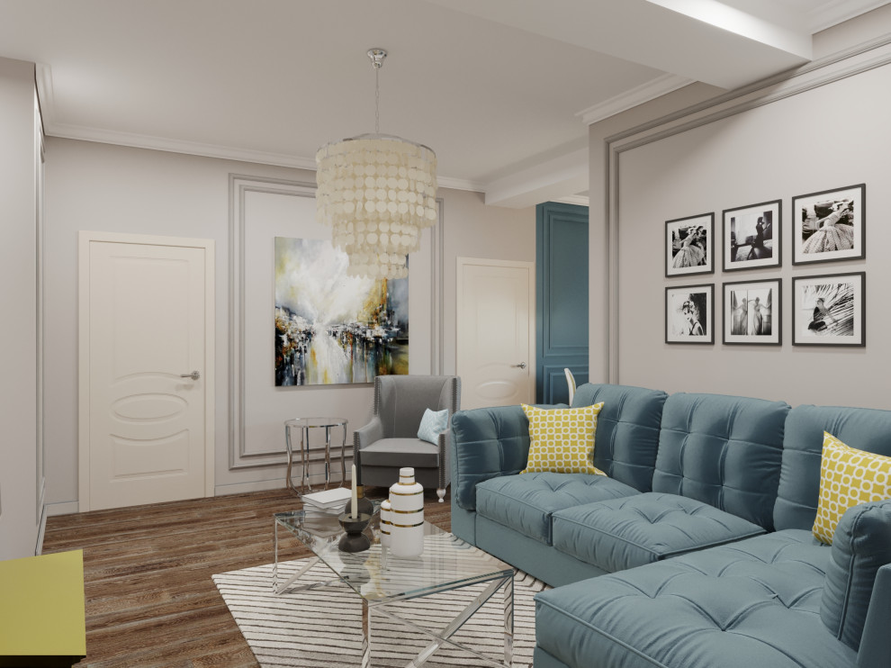 гостиная кухня 40 кв