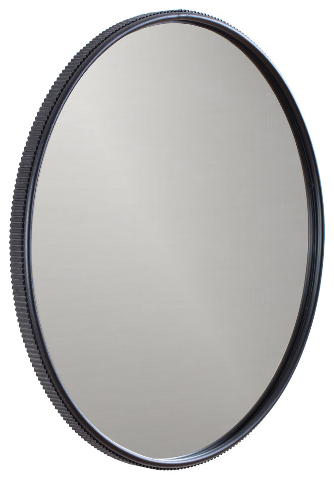 Wessex Modern Mirror with Designer Frame, Black, 27"