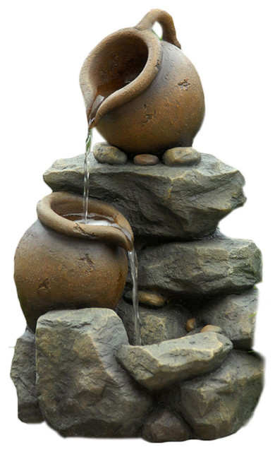 Jeco Inc Patio Decorative Small Pots Water Fountain