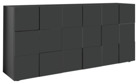 Diana 3-Door Sideboard, 181 cm, Grey Gloss