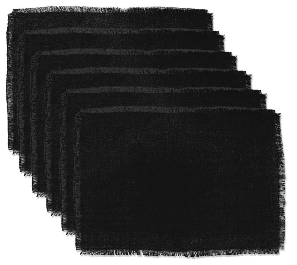 Bleached Jute Placemat Set/6, 13x19" Farmhouse Placemats by