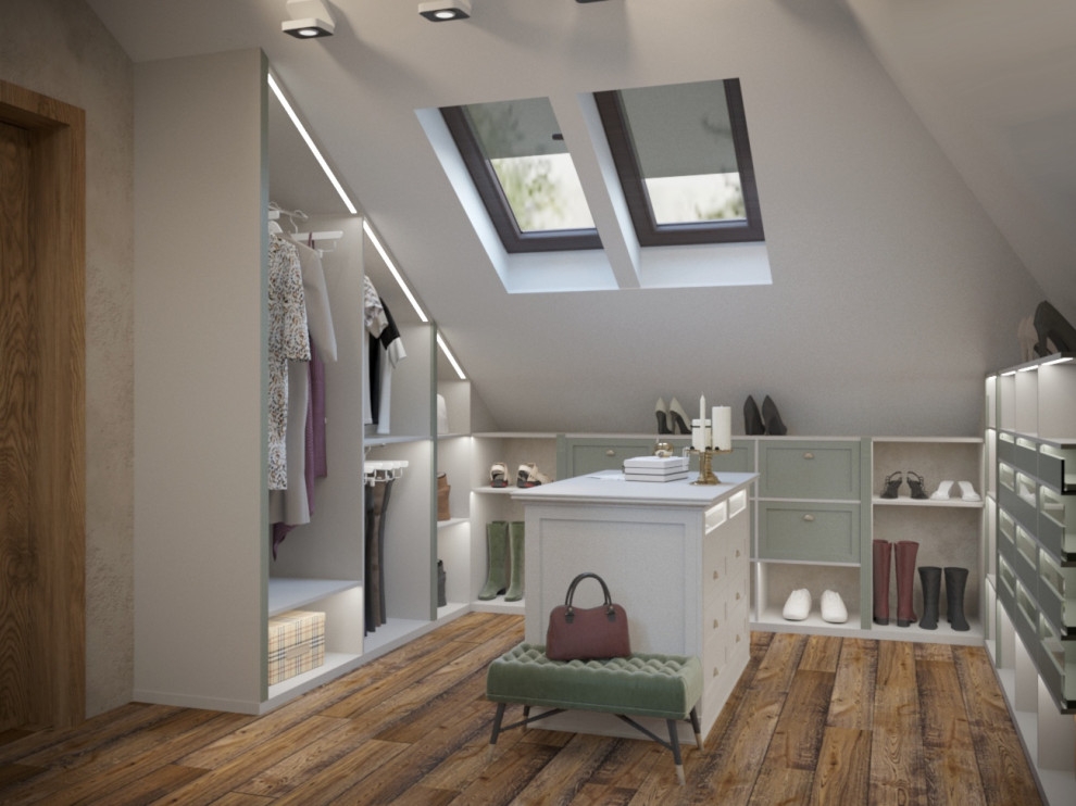 Интерьер мансардного этажа в стиле лофт