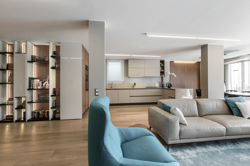 Modern furniture design for a living room in villa near Monte-Carlo.