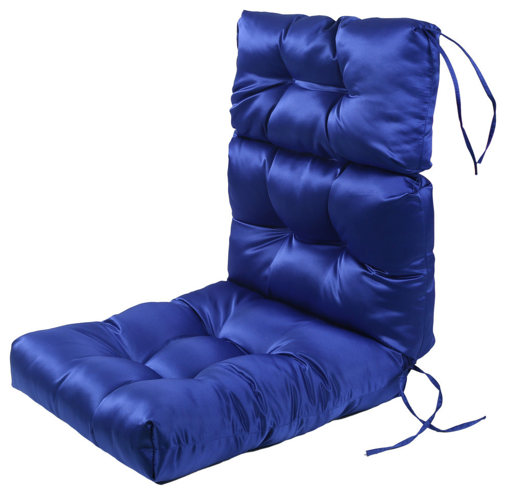 LNC Indoor Seat Cushions High Back Chair Cushion Sapphire Blue ...