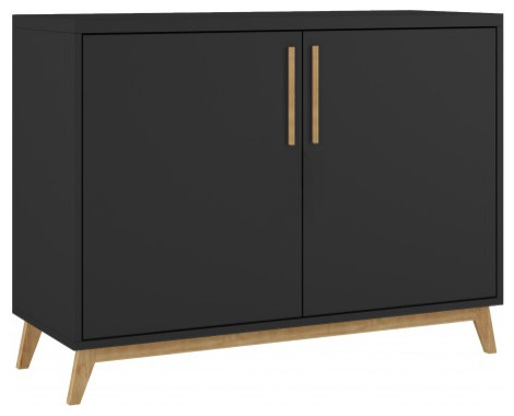 Modern Black And Natural Two Door Buffet