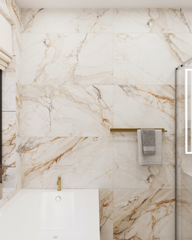 Проект квартиры в 99,2 м2 в неоклассике для молодой пары