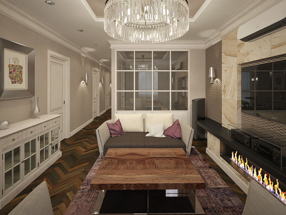 Американо со сливками и круассан с корицей