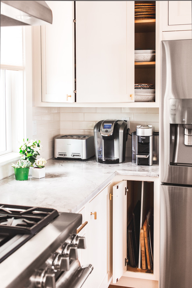 Transitional kitchen photo in Boston