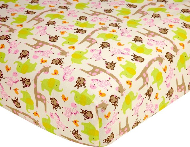 Jungle Collection Crib Sheet Contemporary Fitted Crib Sheets