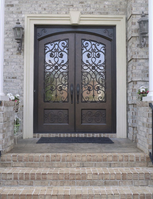 Ornate Double Iron Doors - Entry - Charlotte - by Clark Hall Doors