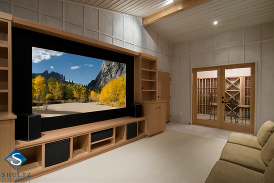 Inspiration for a home theatre in San Diego.