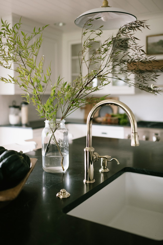 Example of a beach style kitchen design in Seattle