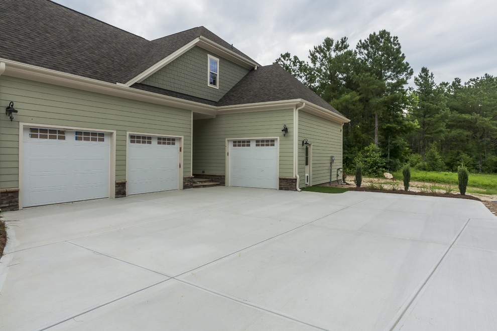 Photo of a transitional garage in Raleigh.