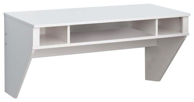 Designer Floating Desk White Contemporary Desks And Hutches