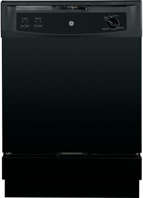 GE Dishwasher. 24 in. Front Control Under-the-Sink Dishwasher in Black GSM2200VB
