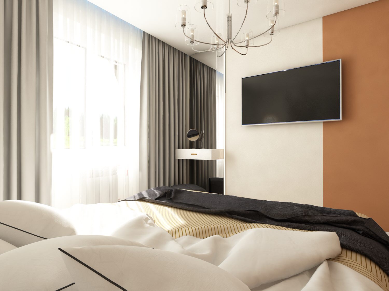 Квартира 60 кв.м. ТЗ от заказчика "Ярко и не ярко))"