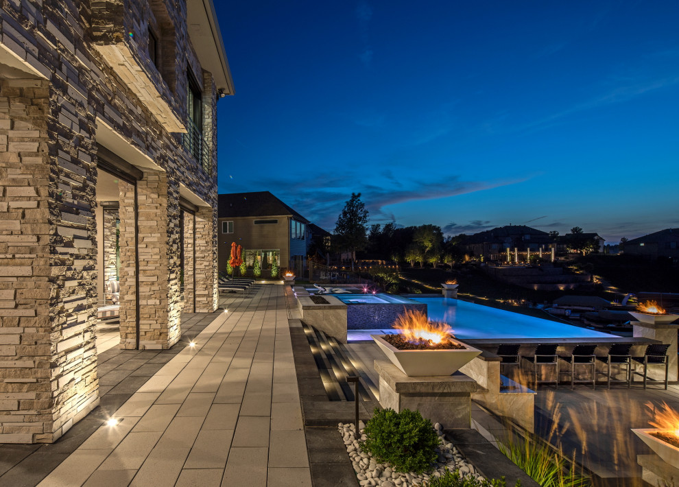 Example of a minimalist pool design in Omaha