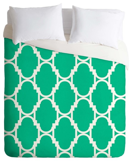 Deny Designs Rebecca Allen Pillow Talk Turquoise Duvet Cover