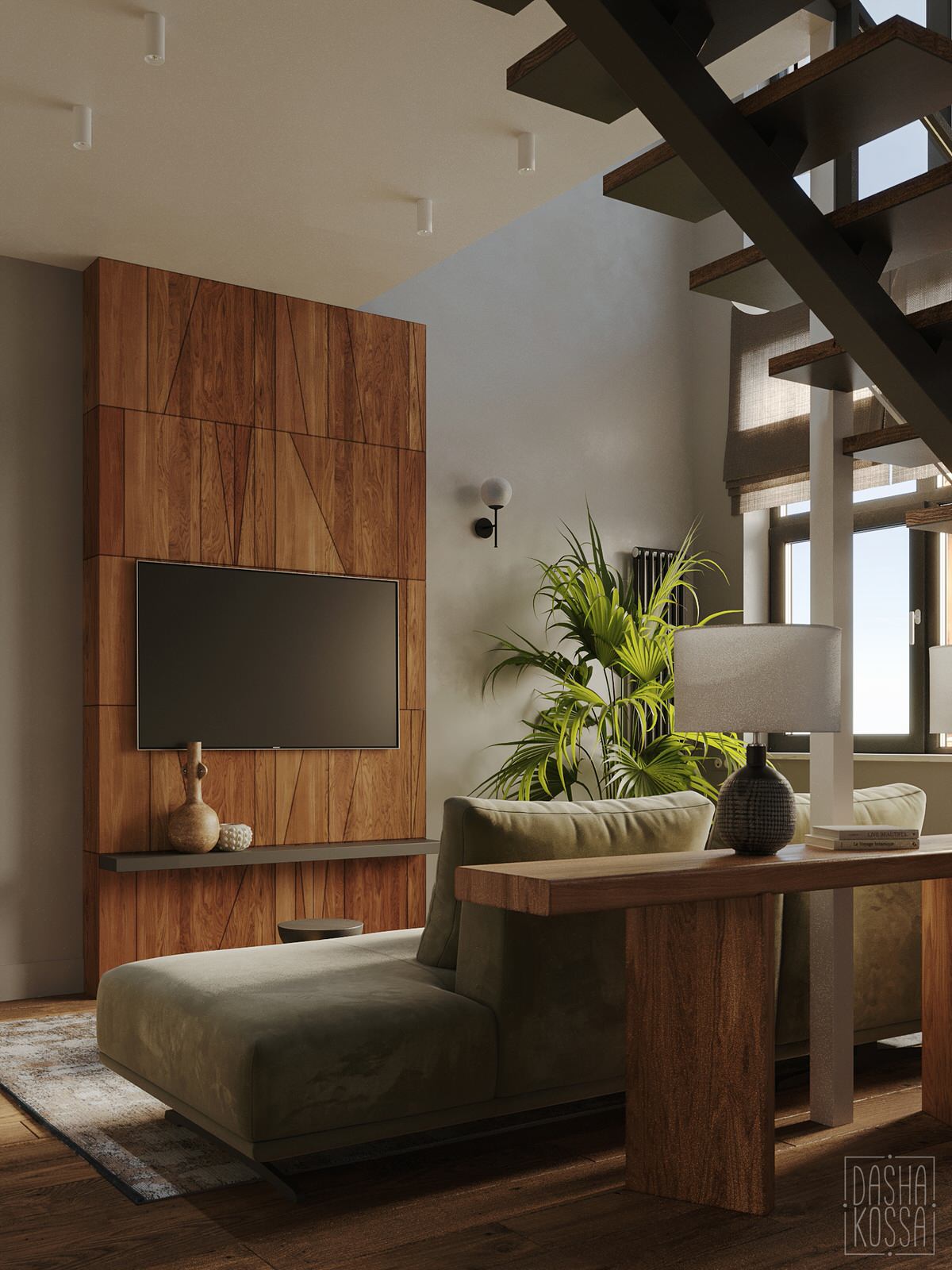 Двухуровневая квартира для загородной жизни в комфортных условиях