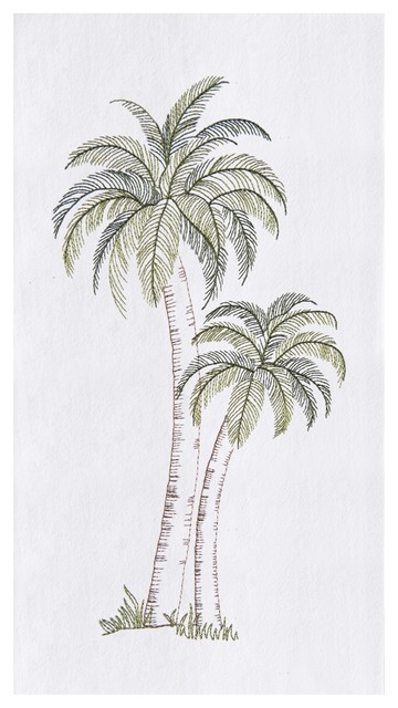 Tropical Palms Trees Flour Sack Kitchen Towel Cotton 27 Inches Tropical Palms Trees Flour Sack Kitchen