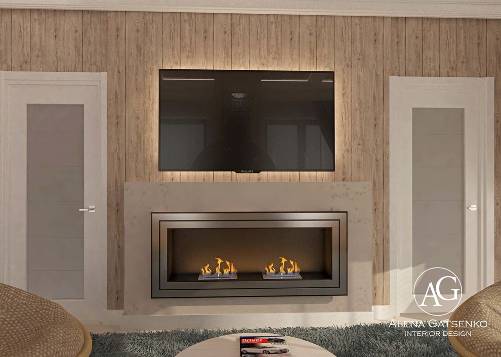 Дизайн частного дома в пастельных тонах