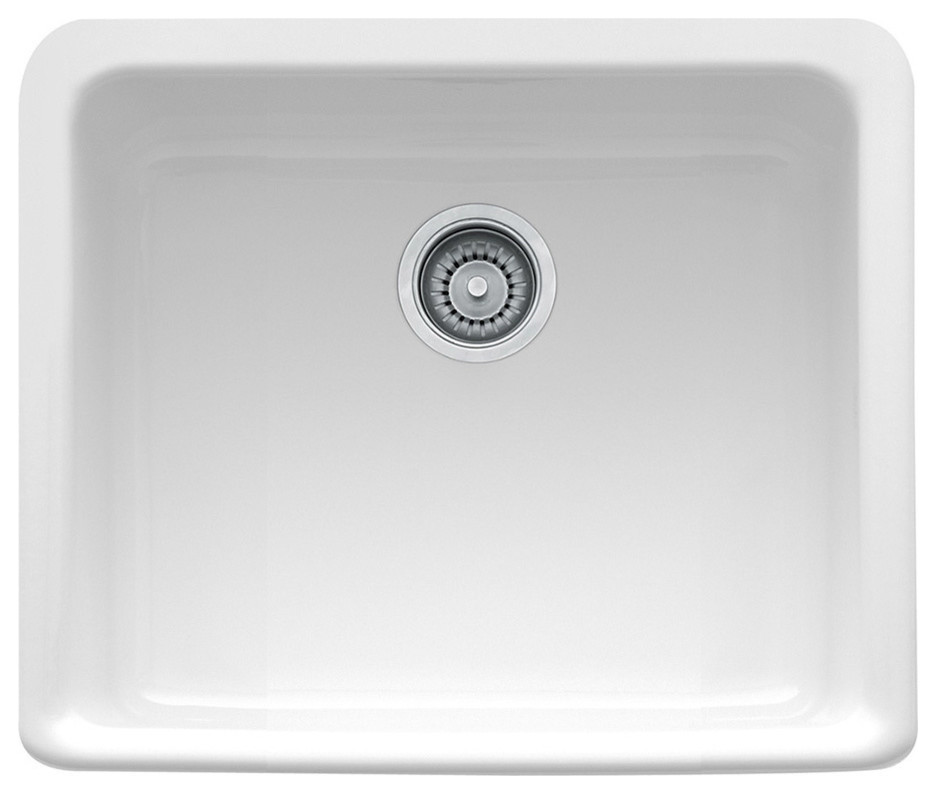 Franke Manor House Drop In/Farmhouse Fireclay Kitchen Sink,, MHK110