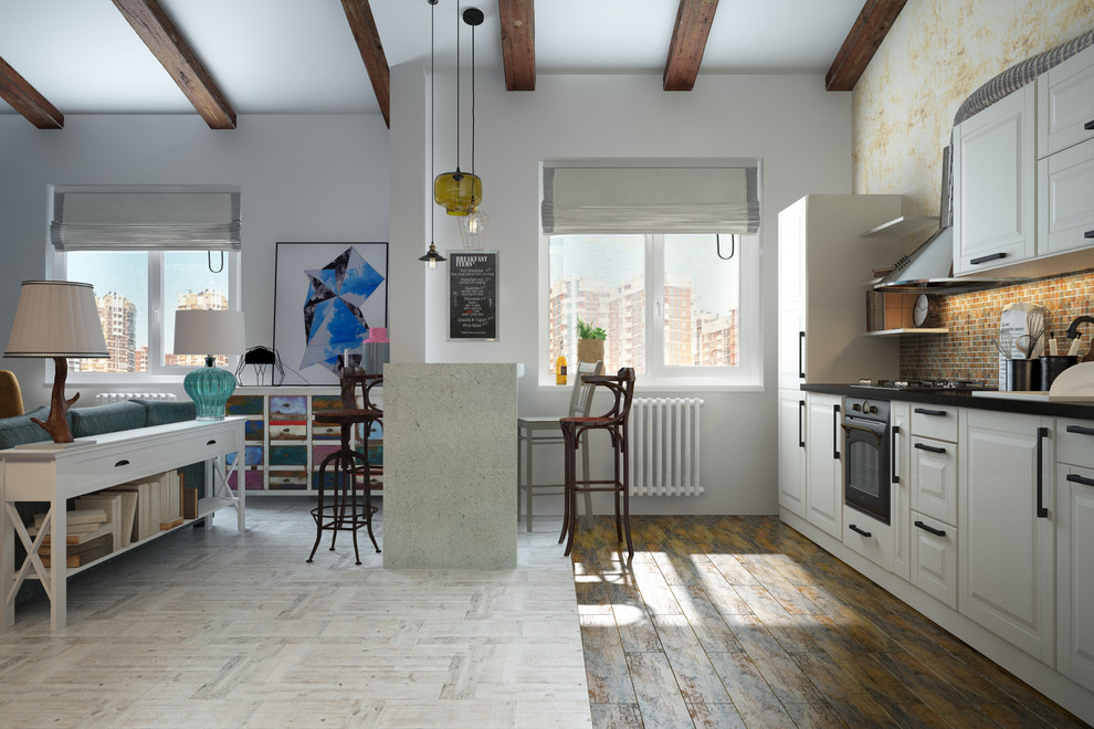 Дизайн квартиры с монсардным этажем для молодой пары