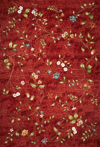 Horizon 5717 Red Blue Floral Outdoor Rug by Kas - 3 ft 4 in x 4 ft 11 in