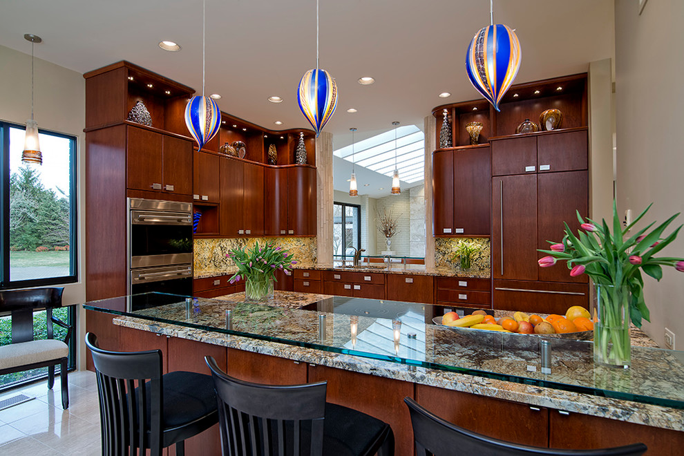 Photo of a contemporary kitchen in DC Metro with granite benchtops.