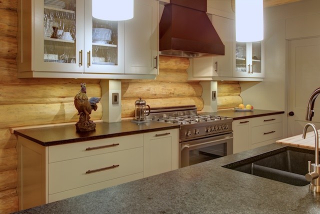 Mountain style kitchen photo in Calgary