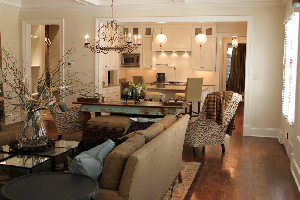 This is an example of a traditional family room in Other.