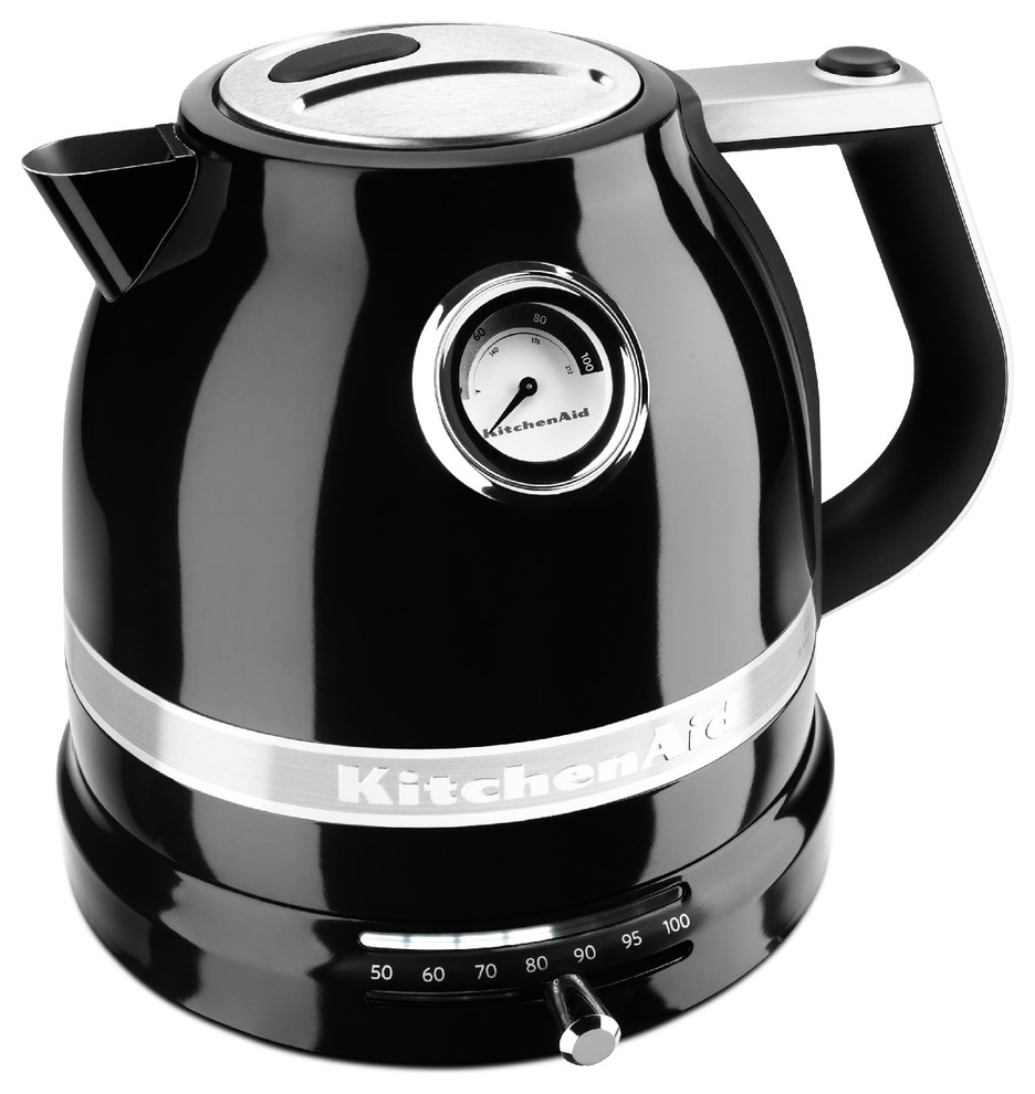 KitchenAid KEK1522OB Pro Line Onyx Black 1.5 Liter Electric Kettle Contemporary Kettles by