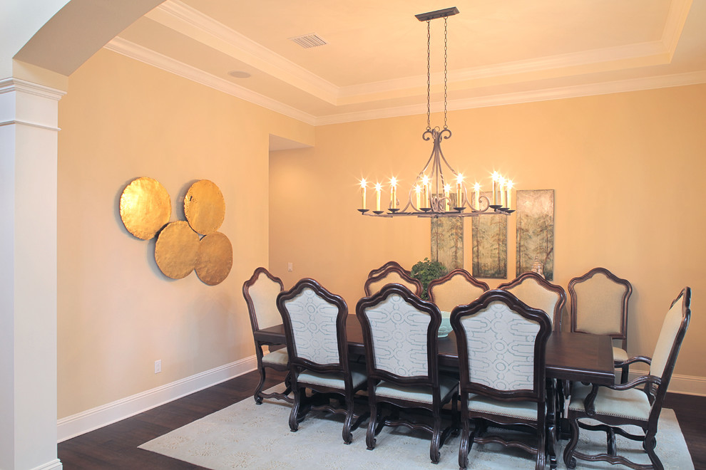 This is an example of a mediterranean dining room in Tampa.