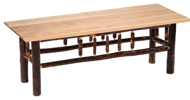 Hickory 48 in. Log Bench (Rustic Maple)