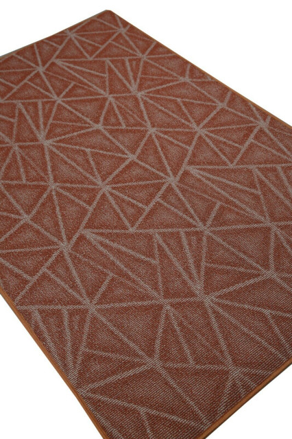 Furnish My Place Rust Solid Color Rug Made In Usa, 2' x 30' Oval ...