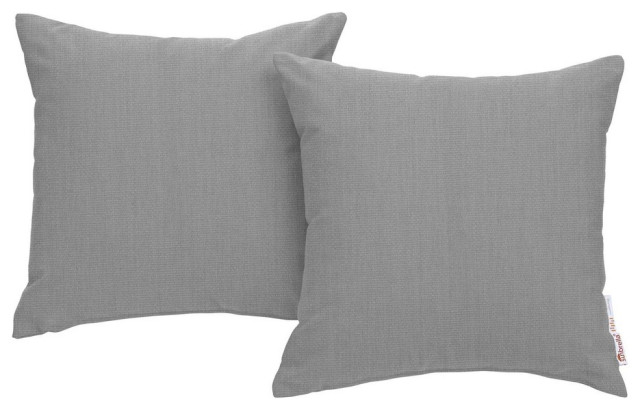 Summon 2-Piece Outdoor Patio Pillow Set Gray