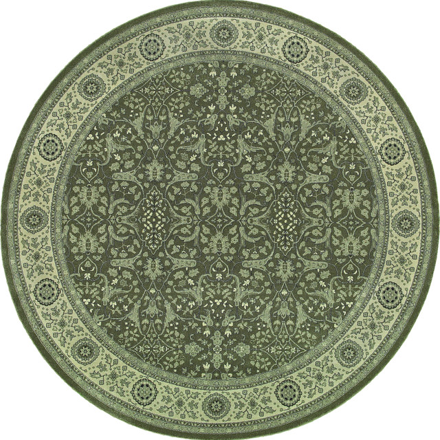Oriental Weavers Richmond 001E3 Grey/Ivory Oriental Area Rug, Round 7