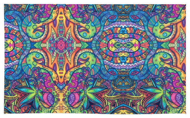 Society6 Colorful Weed Trippy Rug Contemporary Area Rugs By Society6 Colorful Weed Trippy Rug 2 X3 Contemporary Area Rugs