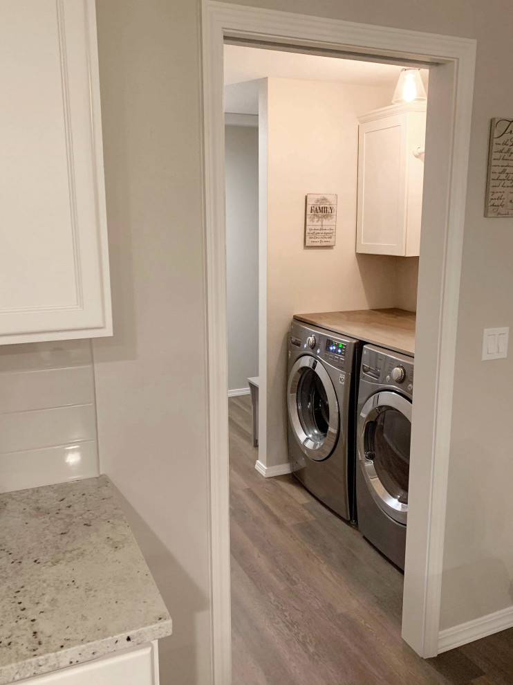 Inspiration for a transitional home design remodel in Seattle