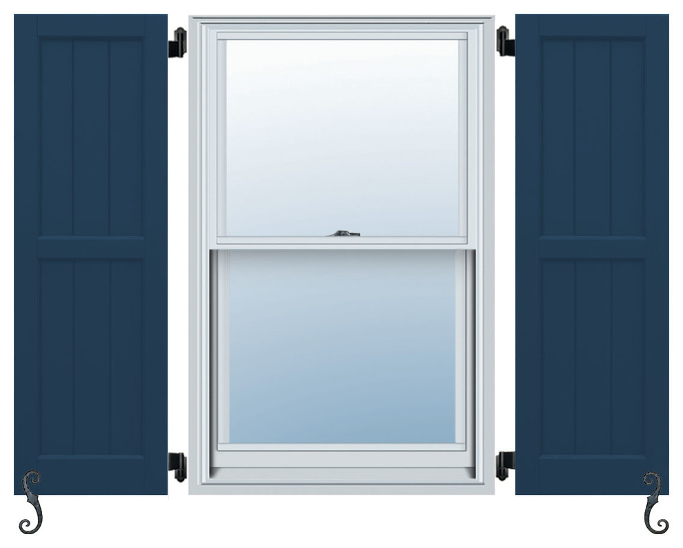 Atlantic Classic Framed Board and Batten Shutters, Set of 2 Exterior