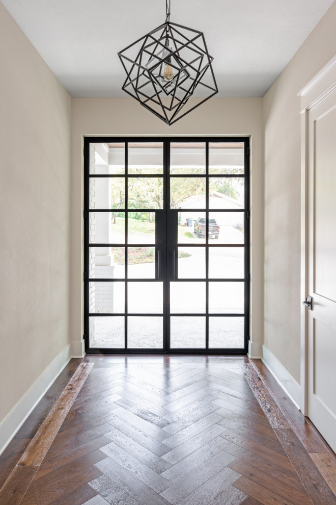 Entryway - transitional entryway idea in Austin