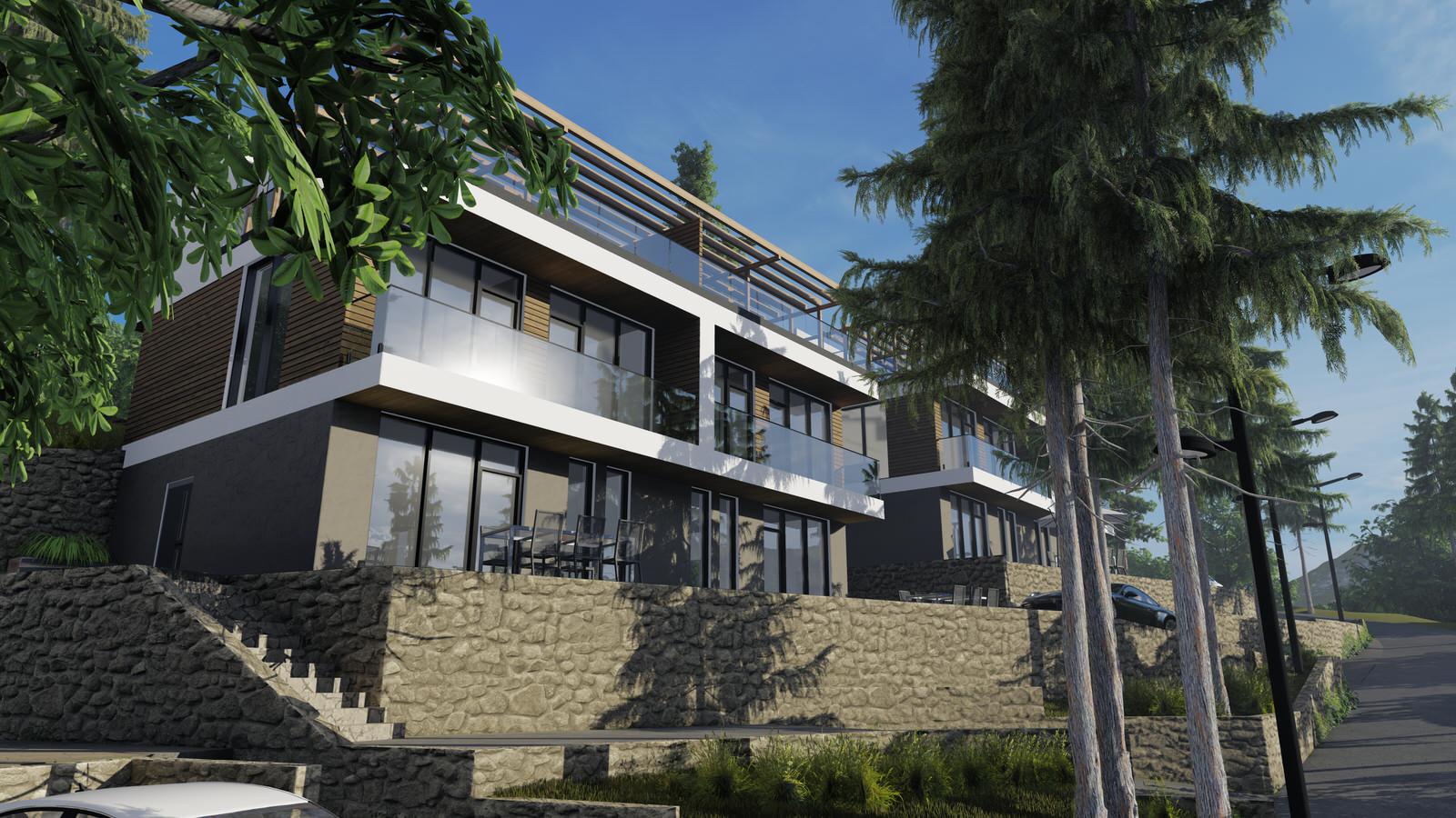 Комплексная застройка дуплексами и жилыми домами