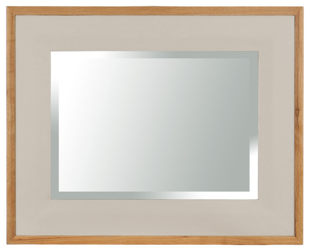 Rectangular Framed Mirror, 110x80 cm, Putty